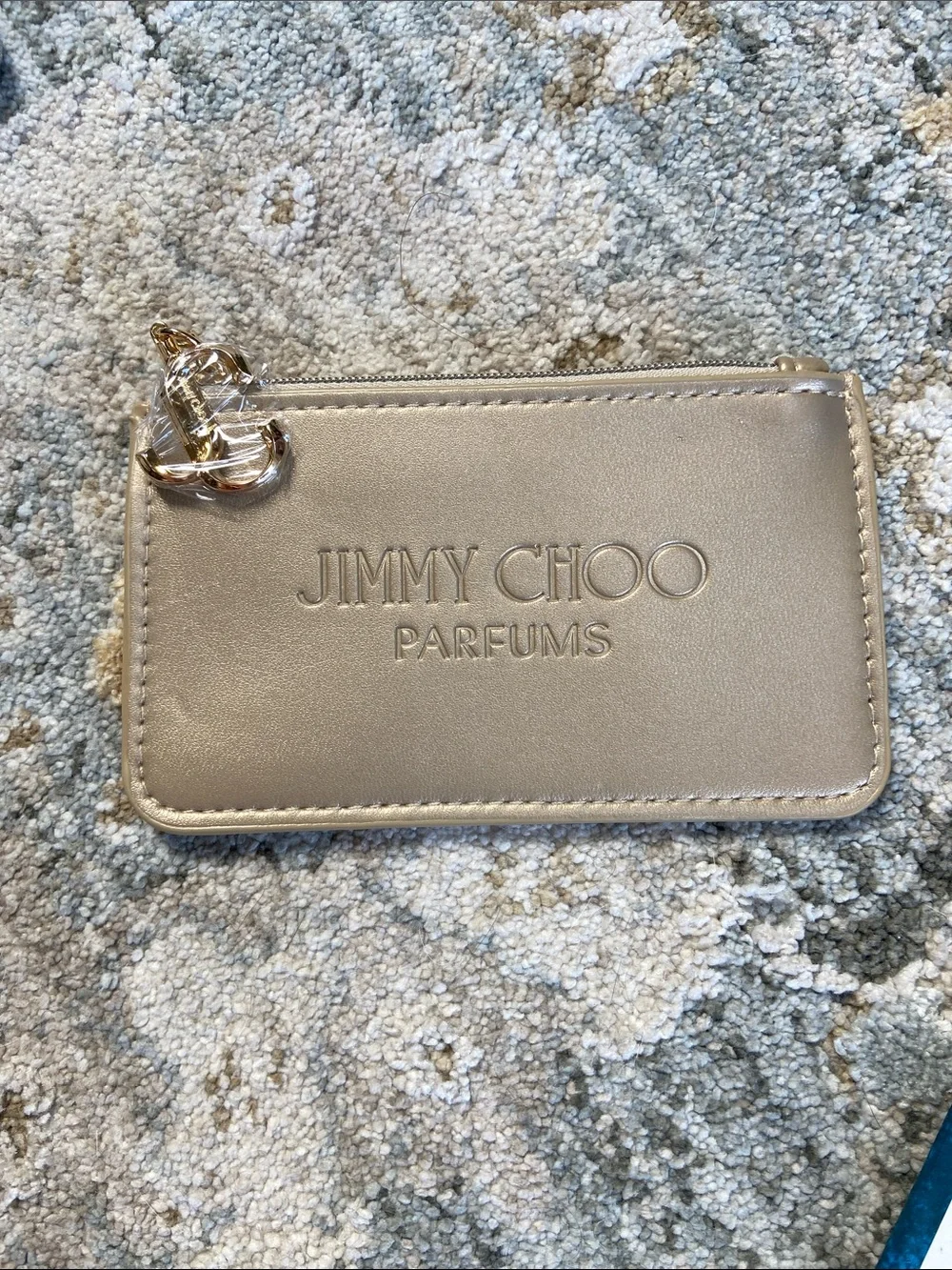 Jimmy Choo Parfums Metallic Champagne Card-Coin Pouch